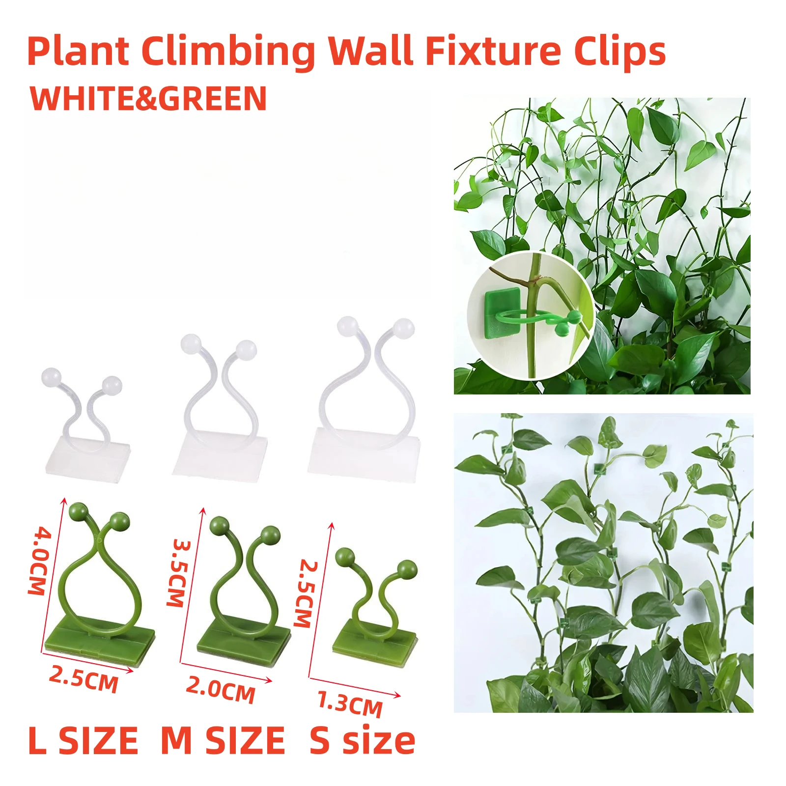 Self-Adhesive Plant Climbing Fixture Clips - Invisible Vine Buckle Hooks (10/20PCS)