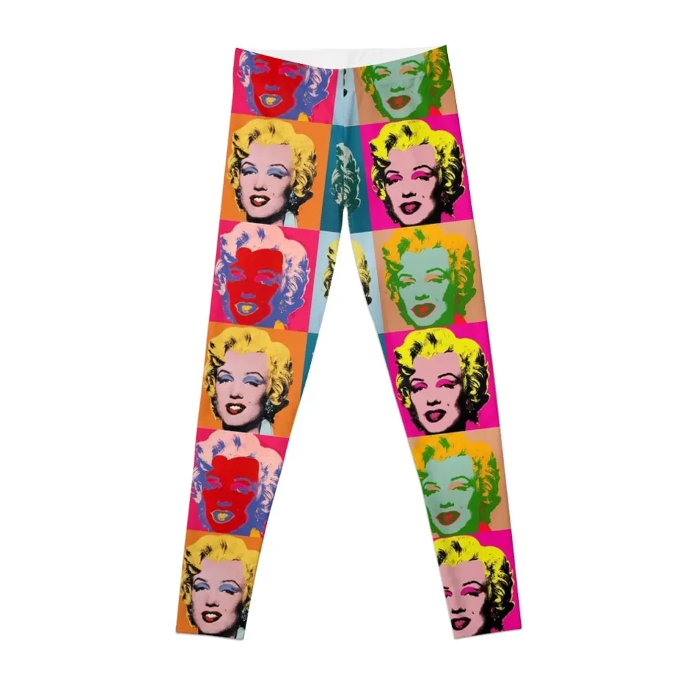 Andy Warhol, Leggings Marilyn Monroe Leggings Push Up Sporty Woman Gym Leggings Da Donna