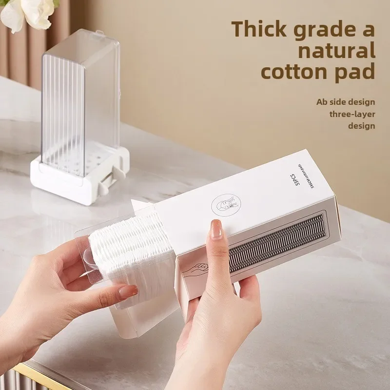 2025 Hot Press Type Cotton Storage Box, Lightweight Luxury Cosmetics Storage Box, PET Transparent Covered Dust-proof Storage Box 4