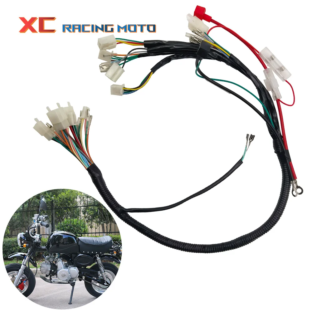 For Honda Z50 Z50A Z50J Z50R Mini Trail Monkey Bike Motorcycles Electric Full Assembly Spare Parts Entire Vehile Cable Wire Line ignition fuel tank cap helmet anti theft lock for honda monkey bike z50 z50r z50j