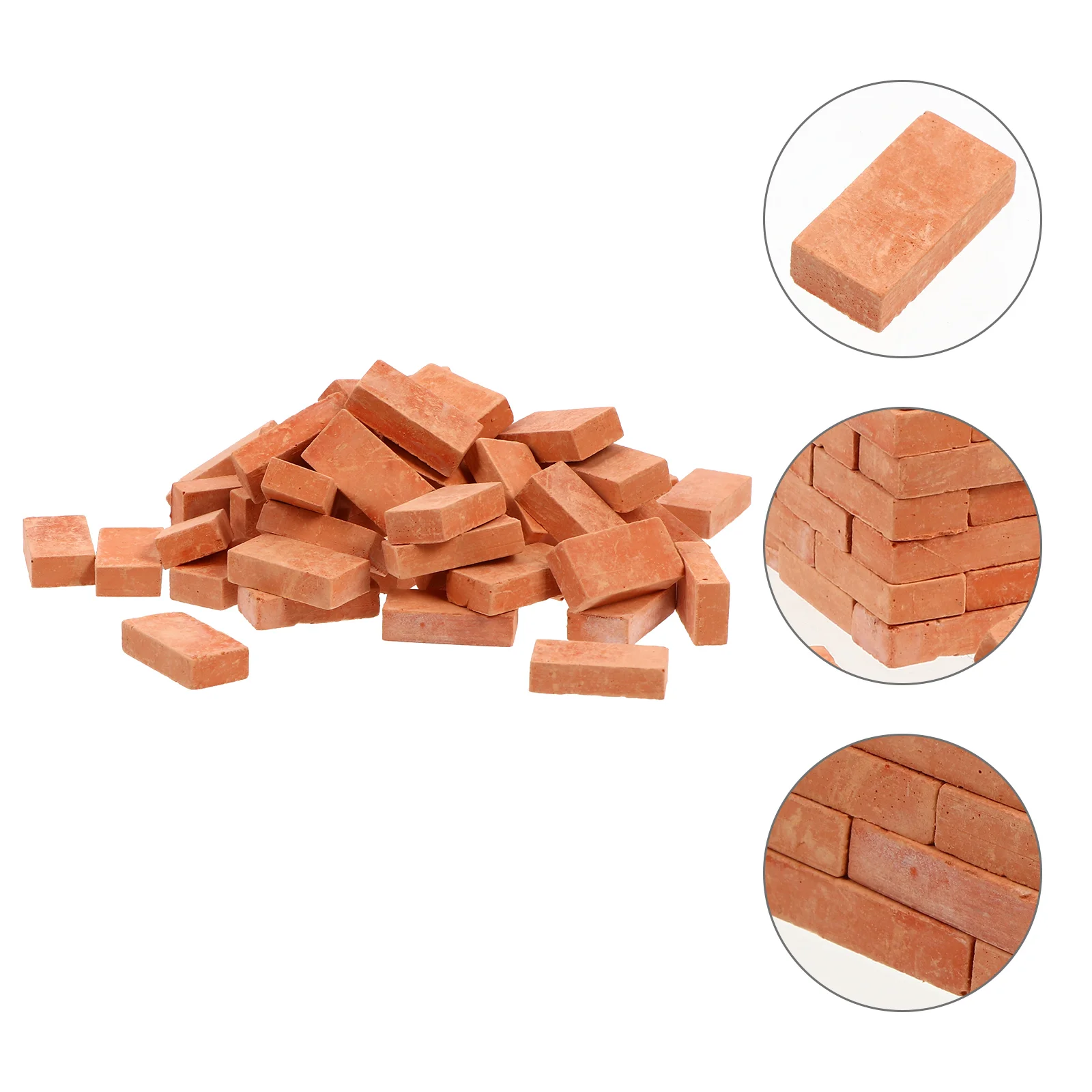 

Bricks Brick Mini Miniature For Wall Building Dollhouse Red Tiny Crafts Scale Cementhouse Landscaping Materials Buildings