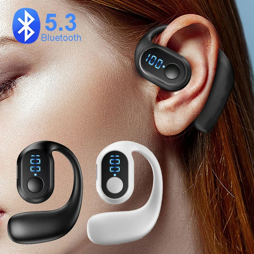 

TWS Bluetooth 5.3 Headphone Wireless Ear Hook Earphone HiFi Stereo Noise Reduction Headset Waterproof Earbud For Huawei Xiaomi