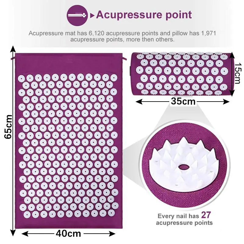 Spike Mat Acupuncture Massage Yoga Mat Cushion