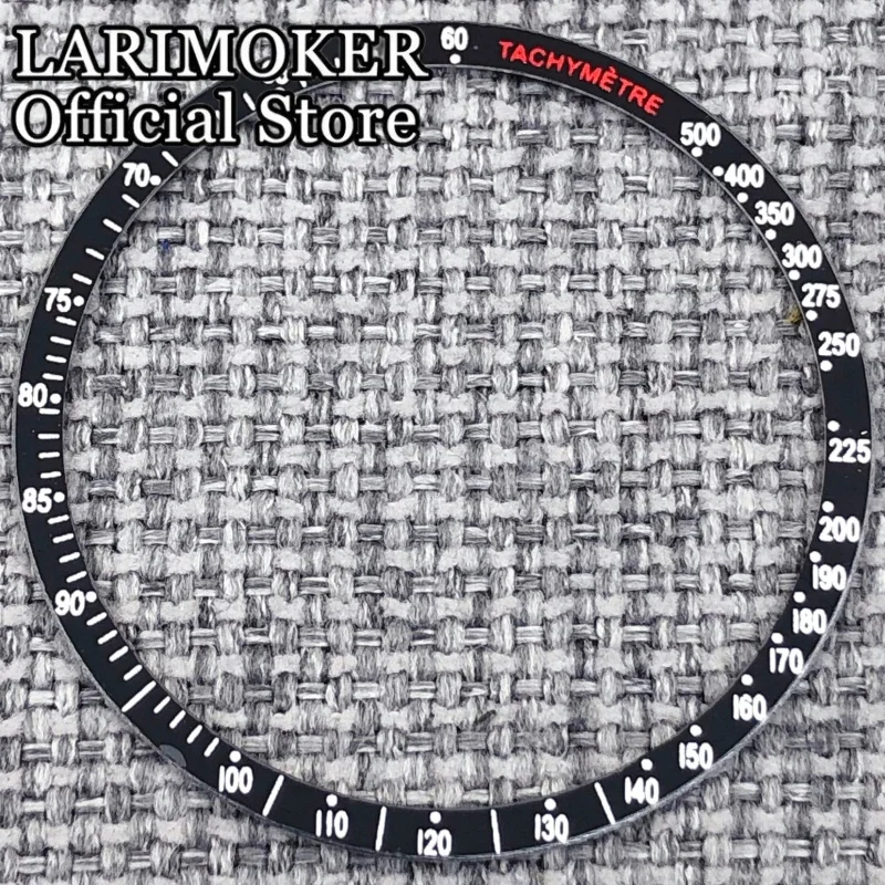 LARIMOKER Flacher Aluminium-Lünetteneinsatz 38,5 * 34 mm Orange Rot Y-Meter Passend für 39,6 mm Chronograph VK63 Uhrengehäuse Modifizierte Uhrenteile – Detail 17