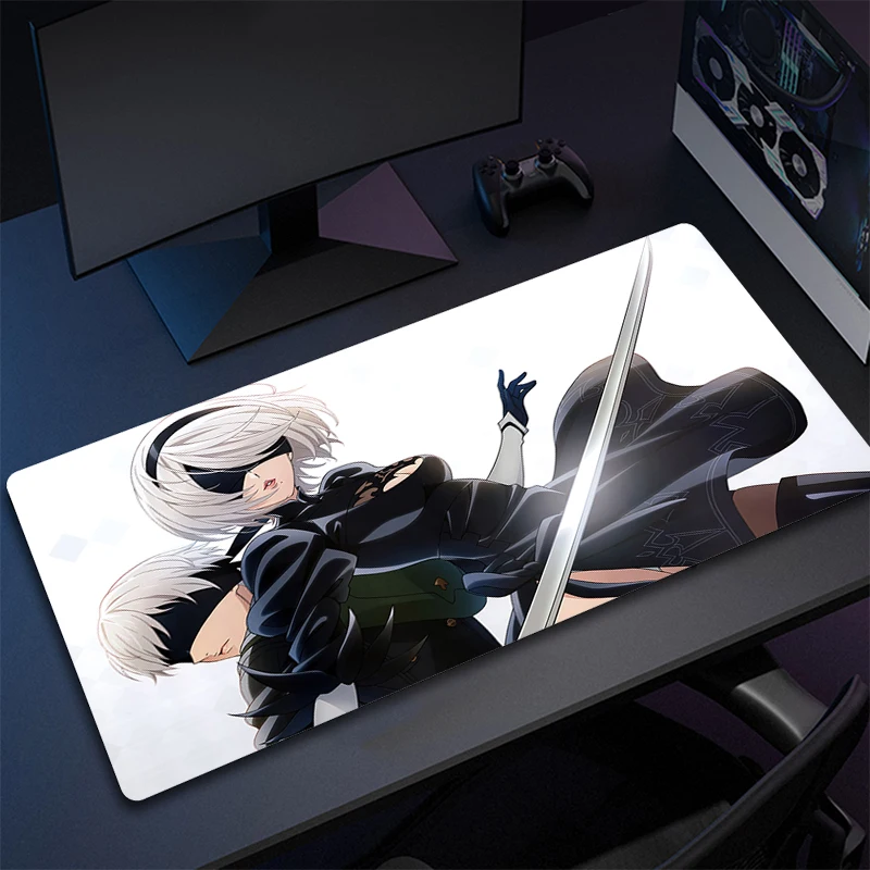 

Large Gaming Mousepad Rubber Desk Mat NieR Automata 2b Mouse Mat Anime Mouse Pad Gamer Non-Slip Computer Keyboard Pads Carpet XL