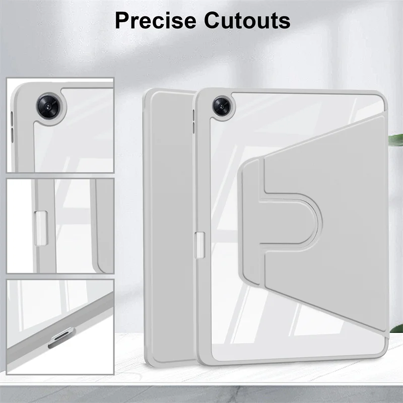 Versatile 12.1-Inch Rotating Tablet Case with Pencil Holder