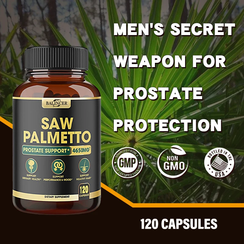 Balincer saw palmetto capsules, prostate health, hair loss prevention, urination, emotional expression, immune system support
