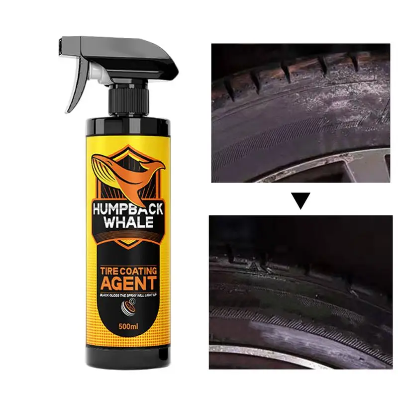 thumbnail image 1 of Abrillantador de ruedas para neumáticos de coche, restaurador de neumáticos, 500 ml, aerosol para recubrimiento de neumáticos, agente de detallado versátil para automóviles, ruedas protectoras, 1 of 4