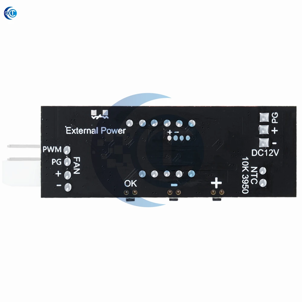 Single 12V 0.8A DC PWM 2-3 Wire Fan Temperature Control Speed Controller Chassis Computer Noise Reduction Module NTC B 50K 3950