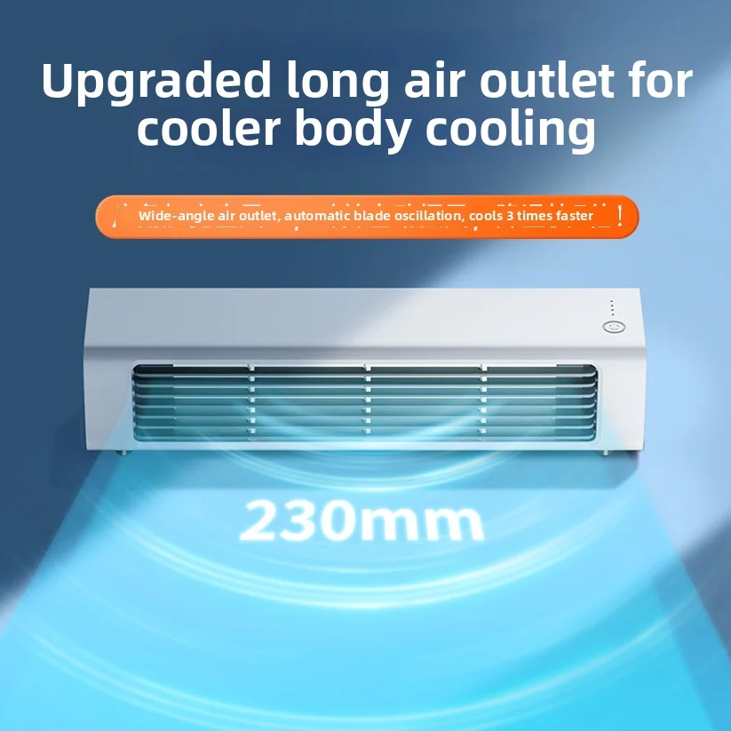 New Wireless Bladeless Tower Fan, Portable Usb Charging, Office Air Conditioner, Wall-mounted Fan_voghion.com