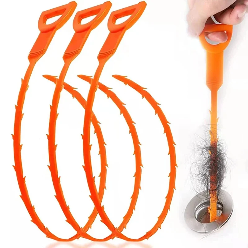 Hair Dredging Hook Sewer Unblock Tools Pipes and Sinks Drain Clog Remover Toilet Drainage Outlet Cleaning Supplies sewer unblock tools