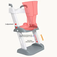 Baby Potty Chair Height Adjustable Household Training Seat with Ladder 1