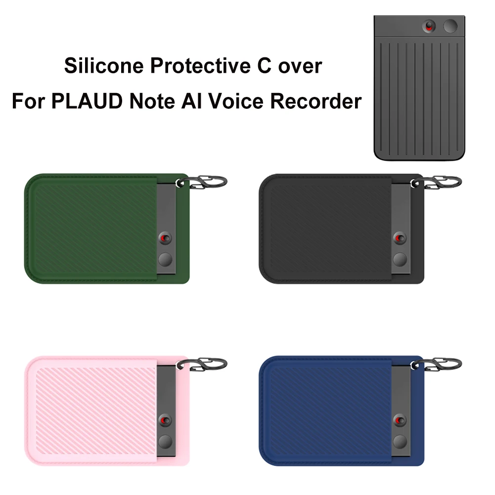 Étui Silicone GIOPUEY Pour PLAUD Note AI Recorder - Léger, Antichoc, Portable - Noir