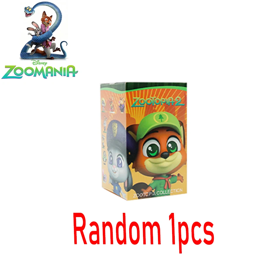 2026 디즈니 오리지널 주토피아 블라인드 박스 귀여운 닉 주디 액션 피규어 미스터리 박스 애니메이션 피규어 만화 컬렉션 모델 장난감