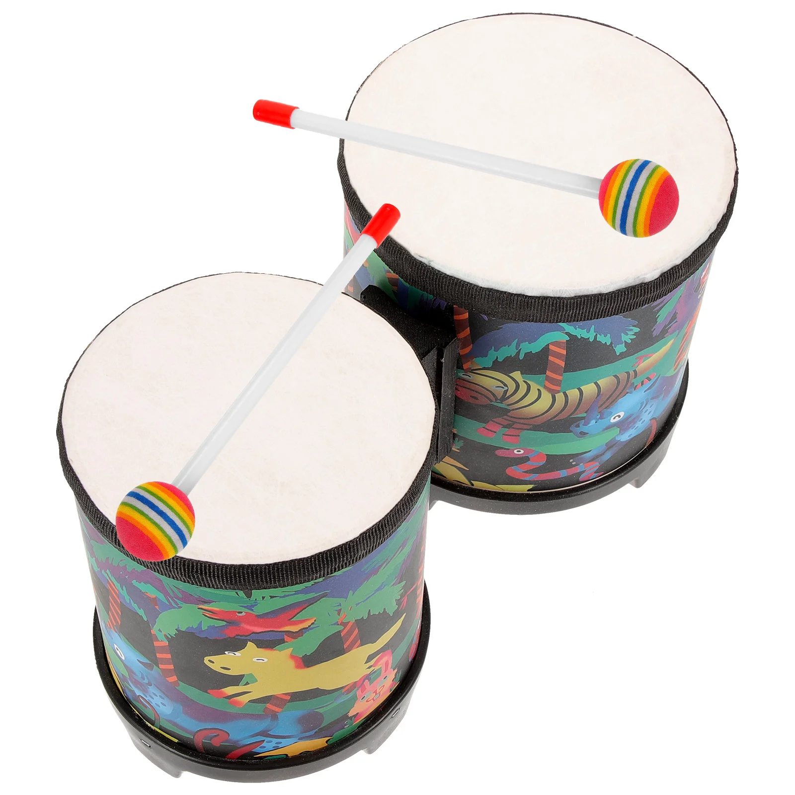Drum Toys Bongos Drums Musical Instruments For Adults Kids Tambourine Percussion Plastic Baby Conga Child