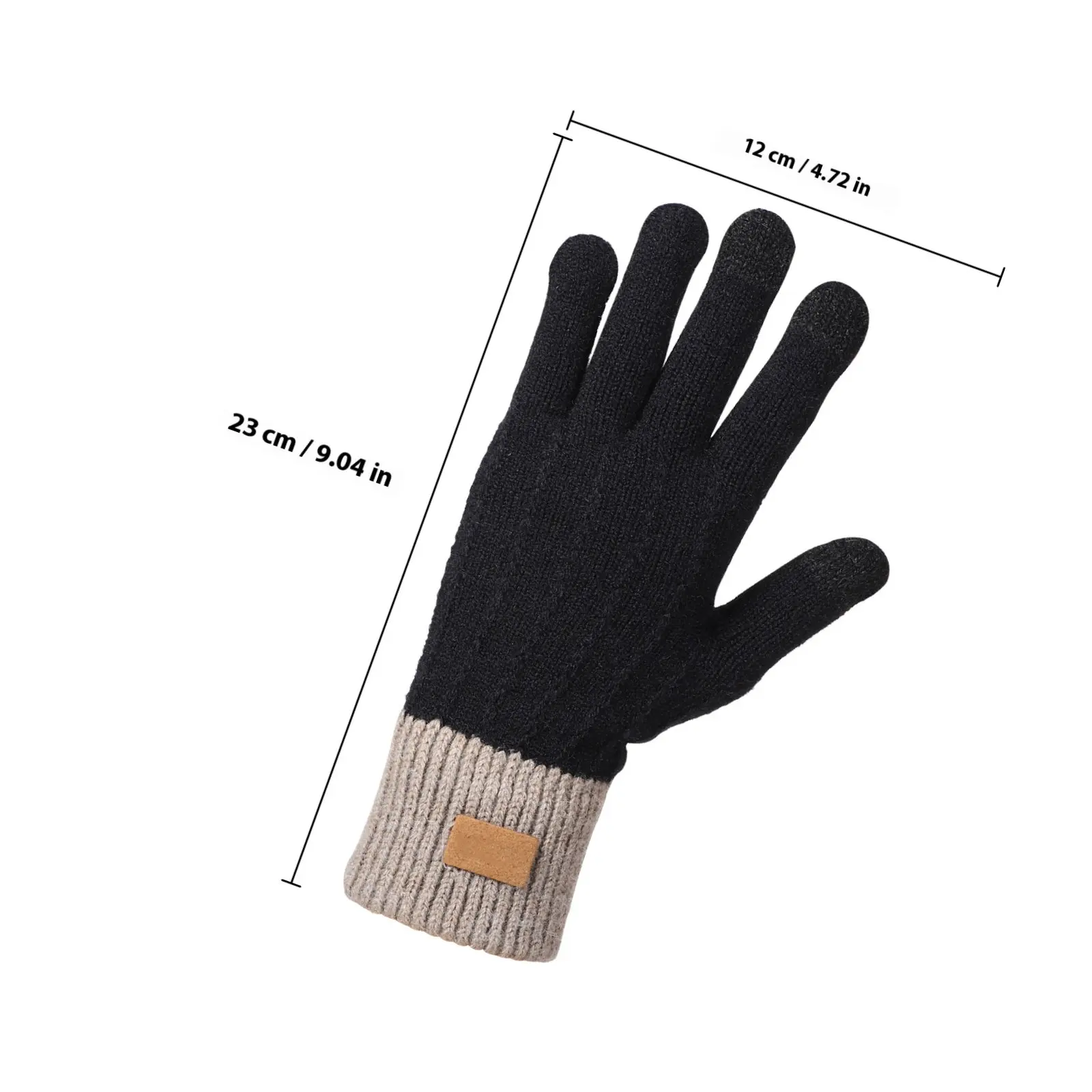 2 쌍 겨울 장갑 터치 스크린 따뜻한 열 양털 장갑 남성 여성용 달리기 운전 야외 추운 날씨 편안한 착용감