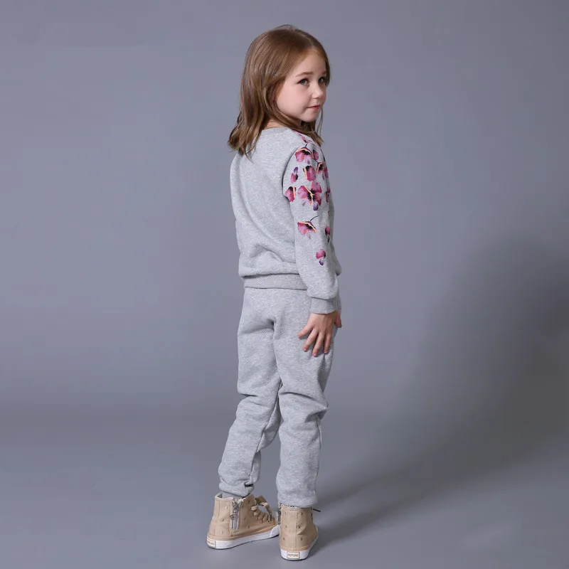 Spring Autumn Girls Clothing Set Floral Kids Suit Set Casual Two-piece Sport Suit For Girl Tracksuit
