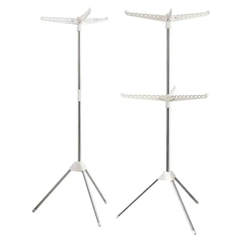 Collapsible Tripod Clothes Drying Rack Foldable Portable Space Saving Laundry Drying Racks Clothes Hanging Rack Stand