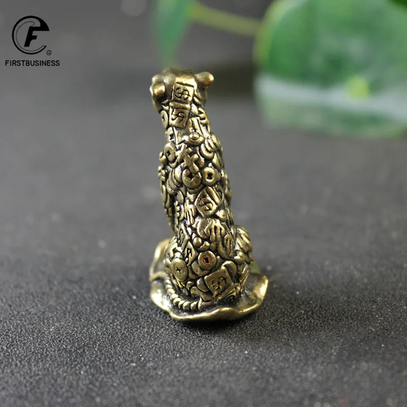 Solid Brass Lucky Leopard Figurine Miniature Desktop Ornaments Animal Small  Statue Home Feng Shui Decoration Crafts Accessories
