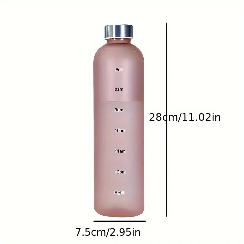 1000ml/33.82oz Portable Sports Water Cup Schedule Mark Solid Color Bottle GYM Camping Hiking School sports water bottle portable water bottle portable water jug sports water bag