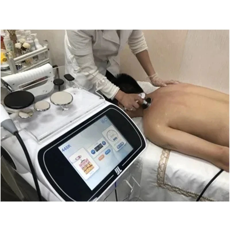 휴대용 448KHZ RF Tecar Therapy RET CET 투열 바디 슬리밍 머신, 통증 완화, 피부 탄력 강화, INDIBA 딥 케어