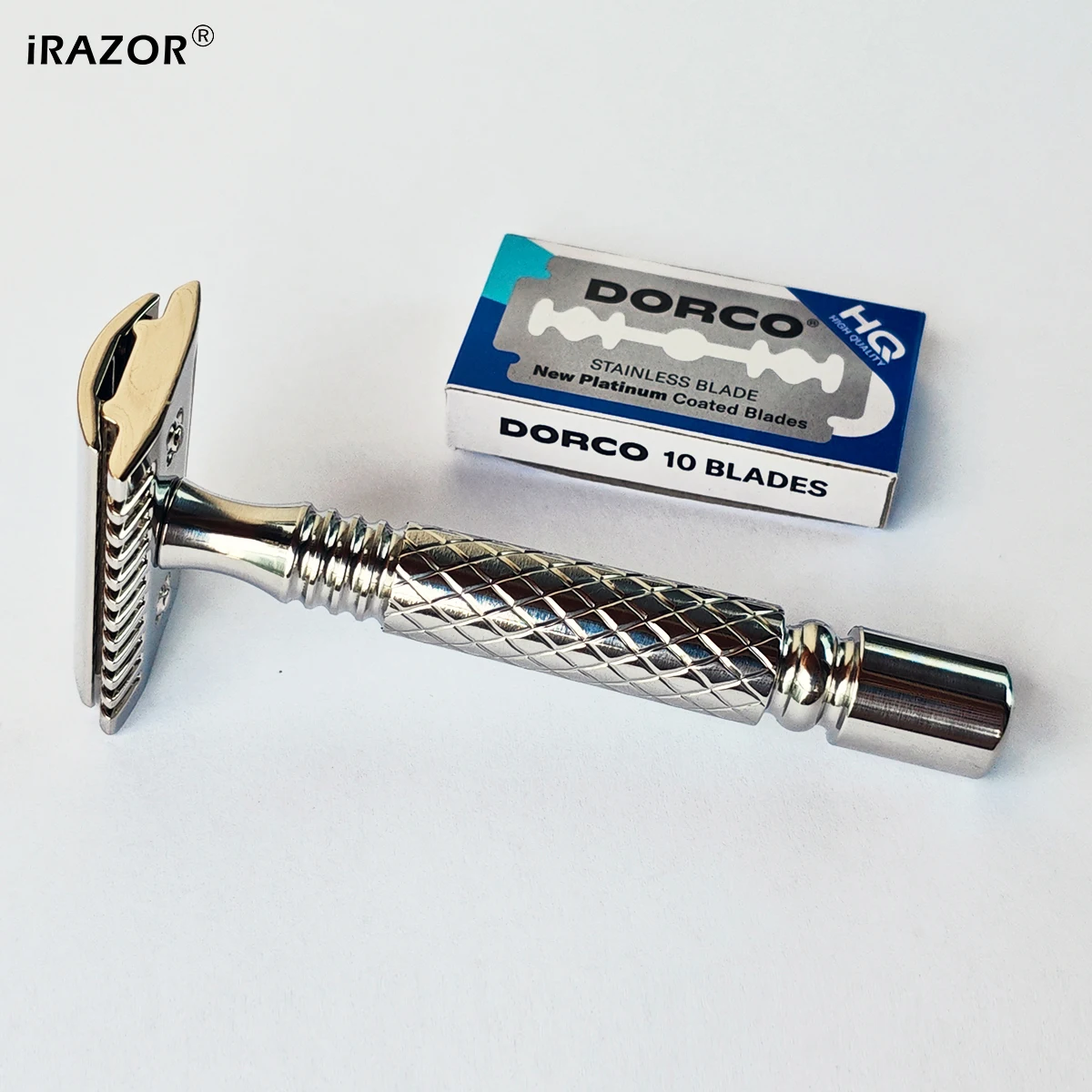 iRAZOR 316 스테인레스 스틸 더블 에지 안전 면도기 CNC 조각 수동 클래식 면도기 남성과 여성을 위한 마일드 스크래쳐 선물