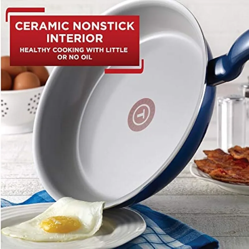 T-fal Initiatives 14-Piece Ceramic Cookware Set 