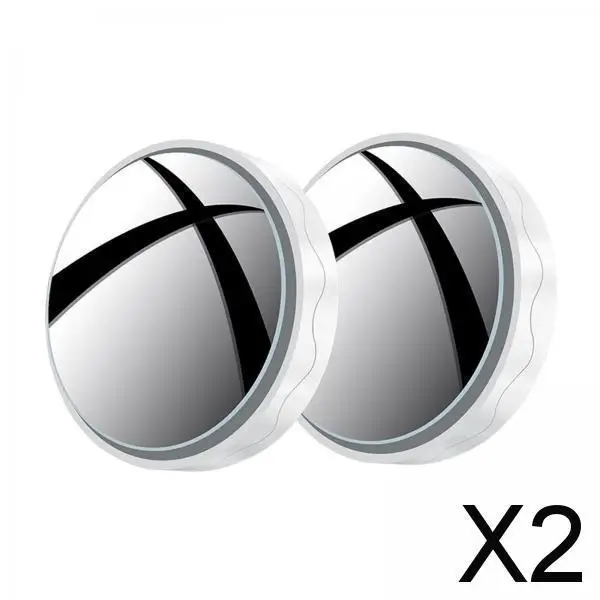 

2x2Pcs Car Mirror, Round Clear Glass with Framed Side Mirror for Cars