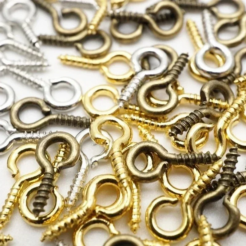 600/300pcs 스테인레스 스틸 작은 미니 눈 핀 Eyepins 후크 Eyelets 나사 스레드 후크 액세서리 만들기위한 보석 결과