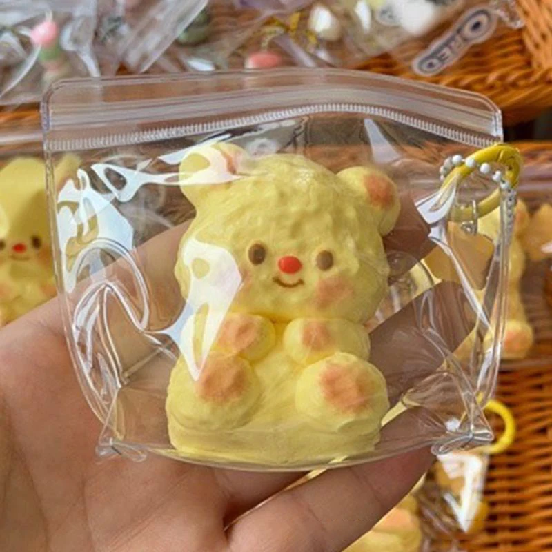 Handmade Squishy Butter Bear Mochi Taba Squishy NEW Fidget Toy Stress Relief Decompression Toy 5