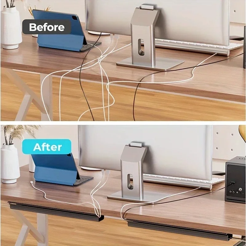 Sleek Under-Desk Cable Management Tray & Cord Organizer