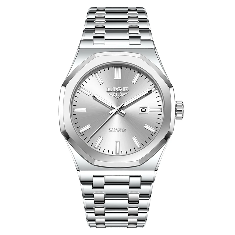 Elegant Gold Quartz Women's Watch - Luminous, Waterproof, Date Display, and Steel Chronograph Design