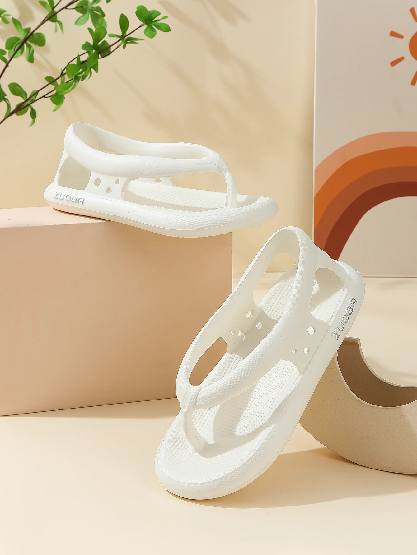 Flip-Flops mit Absatz für Männer und Frauen im Sommer, rutschfest, langlebig und verschleißfest, Flip-Flops mit Absatz, verdickte Hausschuhe – Detail 17