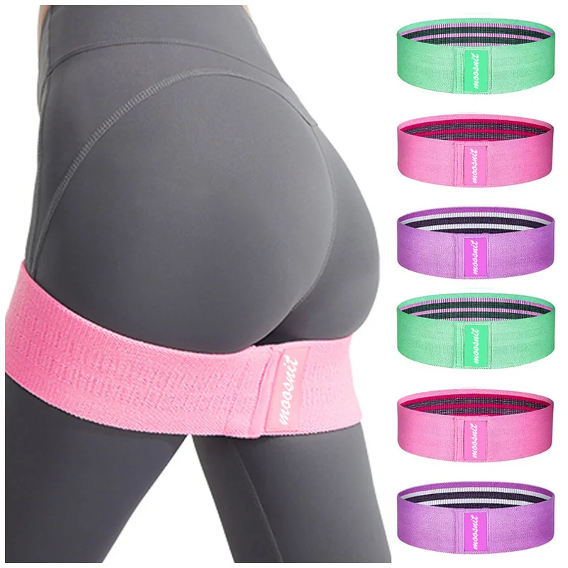Elastic Resistance Bands-Glute & Thigh Workout Bands, Squat Stretch Loops for Yoga, Gym, Fitness