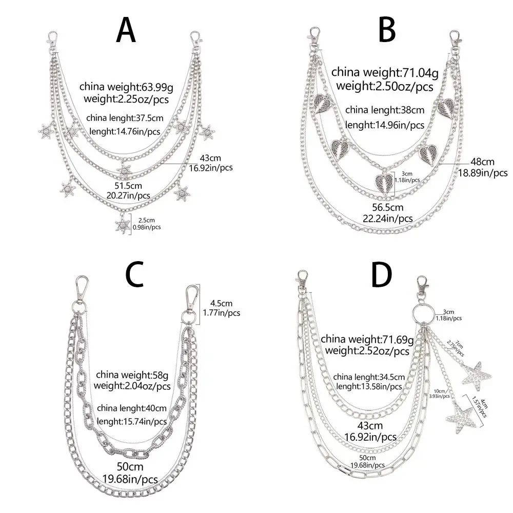 Metal Chain Jeans Pants Hip Hop Style Accessory