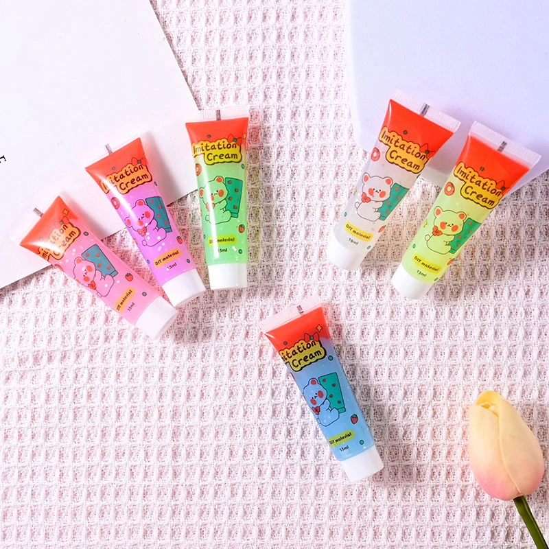 15ml DIY Simulation Transparent Fluorescent Crystal Jelly Cream Glue Mobile Phone Shell Decor Resin Craft Soft Clay Material resin craft material