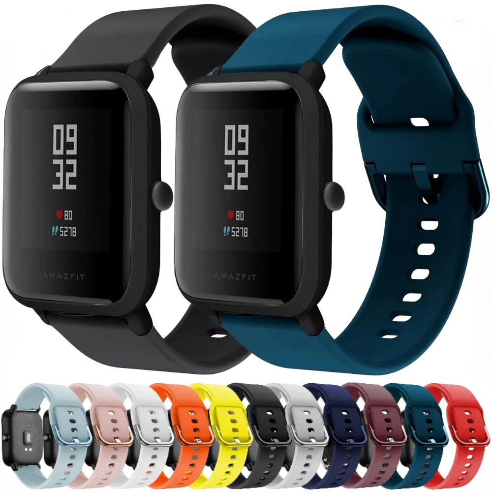 20mm/22mm Silicone Strap For Amazfit GTS/2/2e/GTS2 Mini/GTR 3/Pro/47mm/GTR2/2e/Stratos 2/3 Sport Watch Bracelet Amazfit Bip Band 20mm 22mm watchband strap soft silicone for amazfit bip u s gts 2 bracelet for samsung galaxy watch active 2 active 3 gear s2