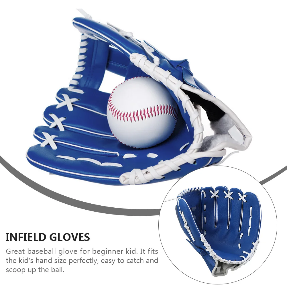 Baseball Glove Softball Gloves Sports Batting Infielder Pu for Child Pitcher Training