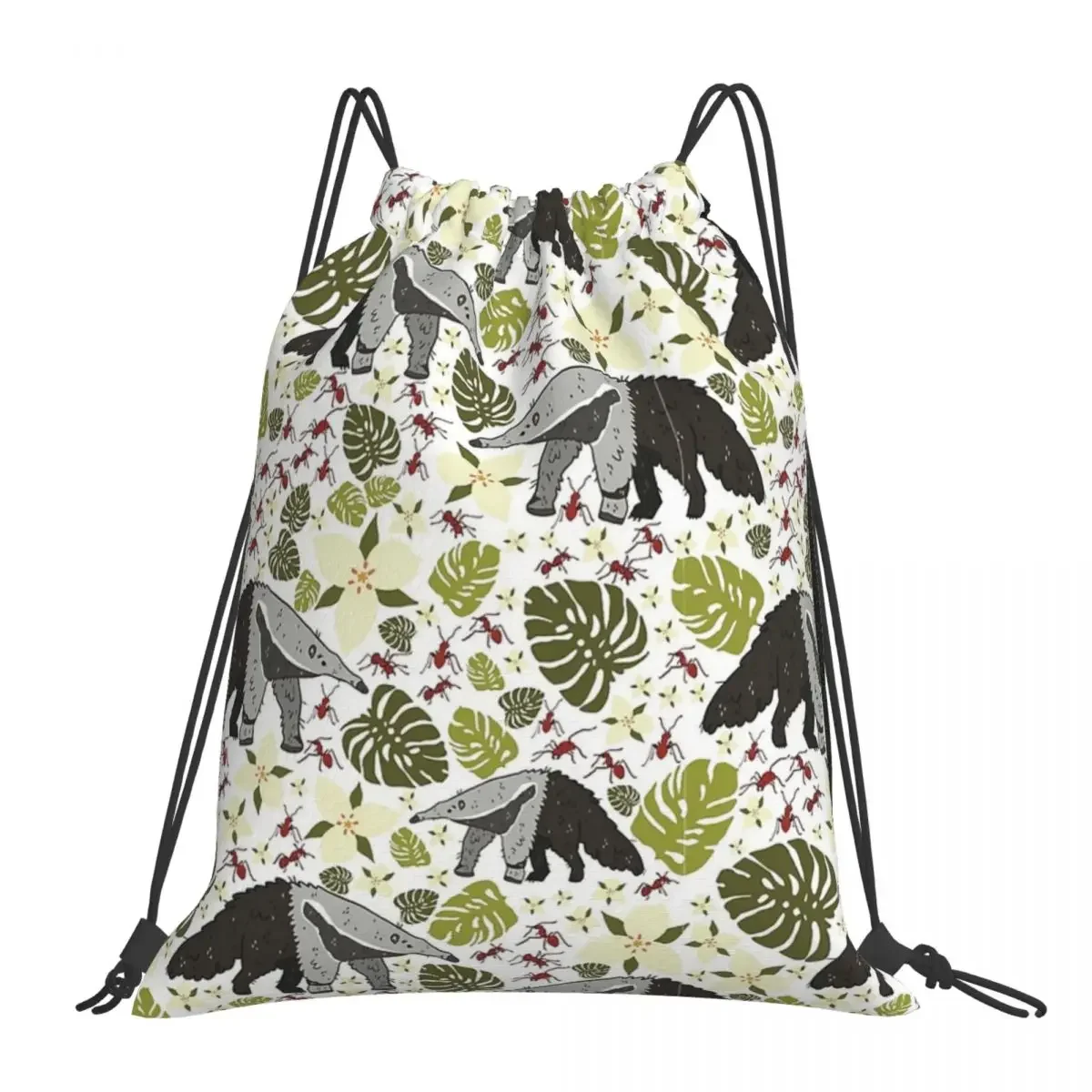 

Anteater Backpacks Fashion Portable Drawstring Bags Drawstring Bundle Pocket Sports Bag BookBag For Travel School