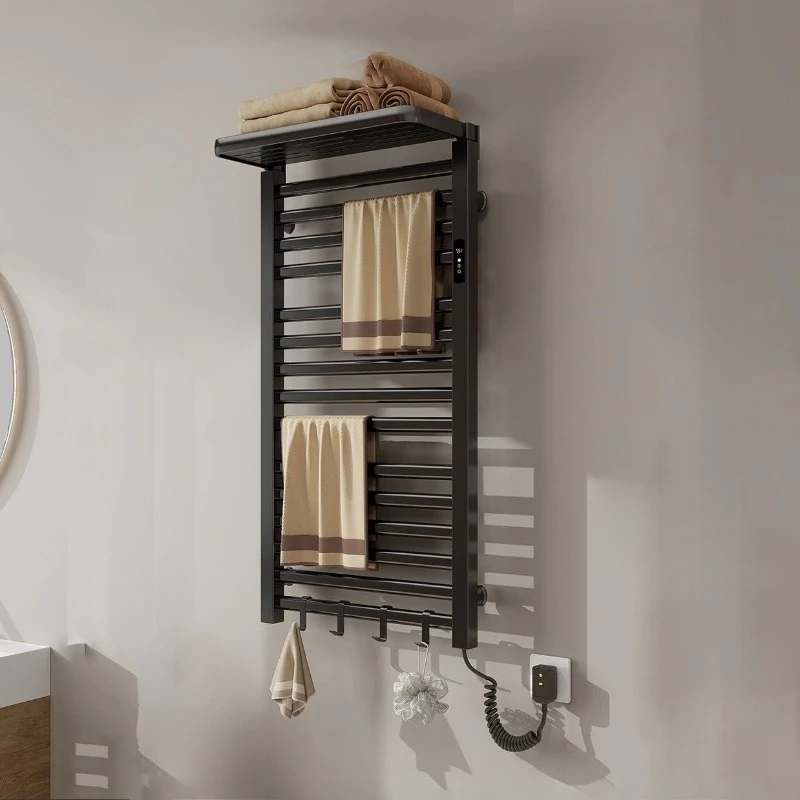 ราวแขวนผ้าเช็ดตัวไฟฟ้า อลูมิเนียมอัลลอยด์ พร้อมจอแสดงผลดิจิตอล กันน้ำ อุปกรณ์ห้องน้ำ 1