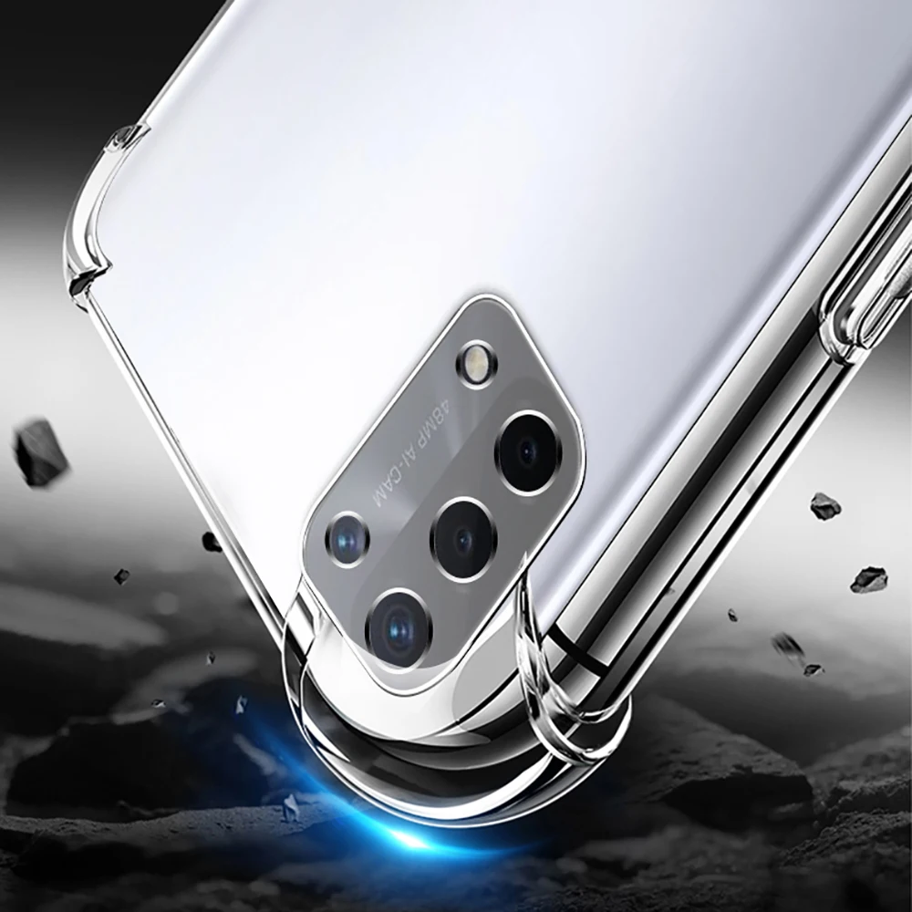 

Clear Airbag Case for OPPO A54 A54s A55 A56 4G 5G Global Version Anti Fall Soft Silicone Phone Back Funda OPPOA54 S Coque Covers