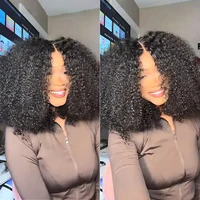 250% crépus bouclés sans colle perruque cheveux humains 4C bords 13x6 HD dentelle frontale perruque pré-coupé 7x5 HD dentelle fermeture perruques pour les femmes pré-plumées 3