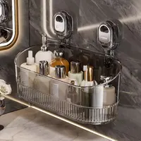 Toilet Storage Rack Bathroom Shelf No-Drill Corner Shelf Shower Wall Mounted Shelf Bracket Bathroom Accessory Organizer Shampoo 2