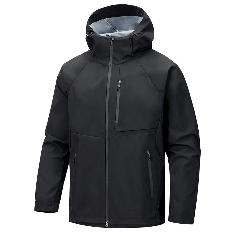 Chaqueta Con Capucha Para Hombre, Chaqueta De Senderismo, Chaqueta De Esquí Para Invierno, Color