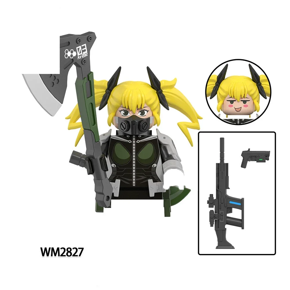 WM6197 Kaiju8 빌딩 블록 애니메이션 벽돌 장난감 Ashiro Shinomiya Ichikawa Kaguragi Hoshina Furuhashi Izumo Kafka 파티 호의
