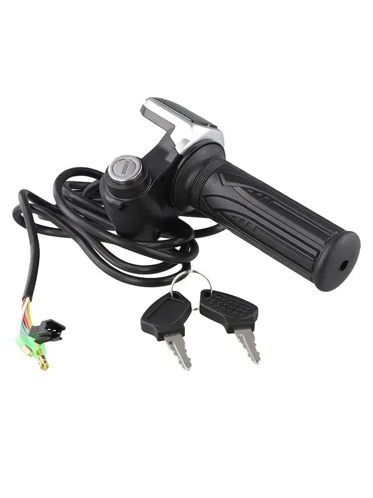 36V 48V 60V Electric Scooter Accelerator Handle With Key Lock Power Indicator With Handle Gasoline Accelerator Pedal Lock