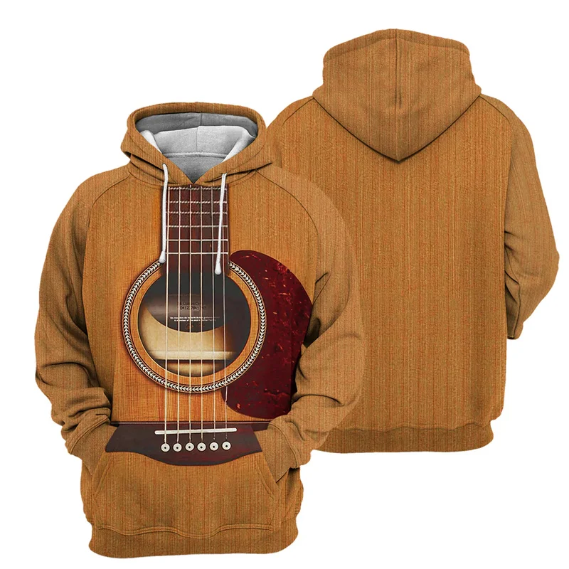 thumbnail image 1 of Sudadera con capucha con estampado 3D de guitarra y piano para hombre, jersey de manga larga con patrón de instrumento musical, sudaderas con capucha de calle, ropa para hombre, 1 of 4