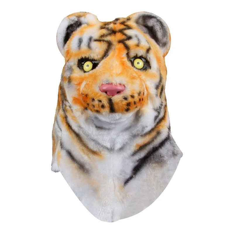 

PlushTiger головной убор маскарадный костюм Сибирский тигр рот подвижный маскарадный головной убор реквизит на Хэллоуин