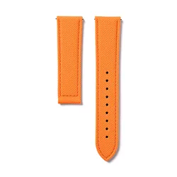 Waterproof Sailcloth Nylon Quick Release Watch Strap - Universal Sport Band - 22mm (Orange No clasp)