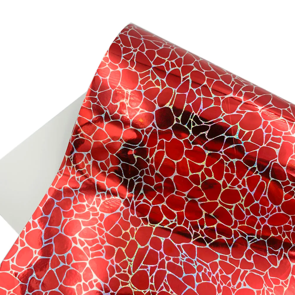 6 Sheets 12"x10" Bundle Holographic Stone Pattern Adhesive Vinyl Cut Film for Party Decoration Sticker Craft Cutter Car Decal